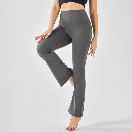 Basic color hip-up yoga flare leggings 2952