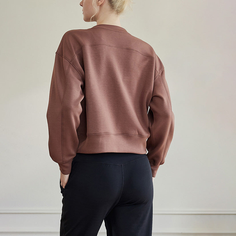 Drop shoulder sweat crew neck shirt 2864