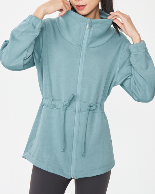 ウエストドロストハイネックジャケット 3929