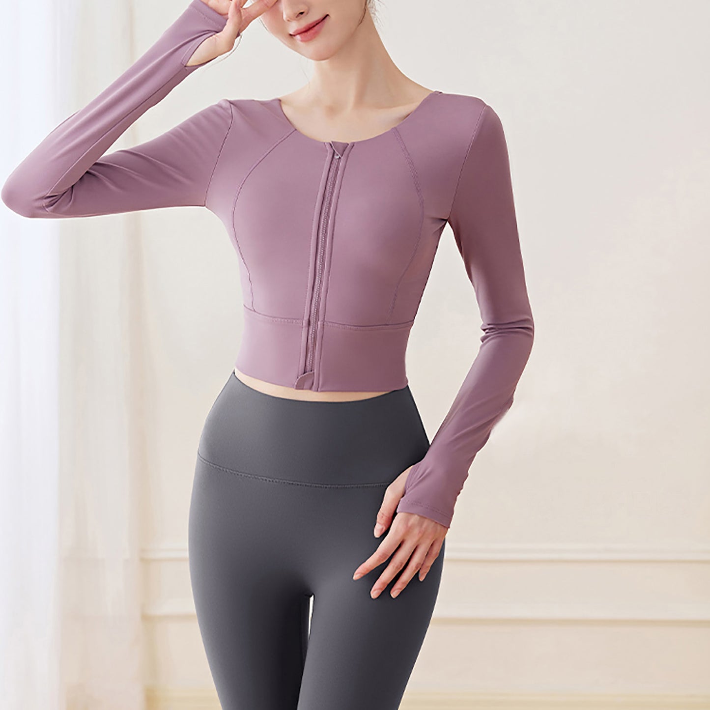 Chouette front zip yoga top 3124