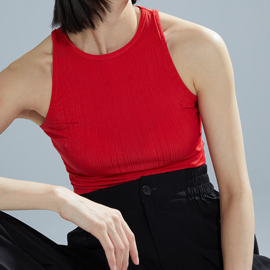 flat knit sweater tank top 2665