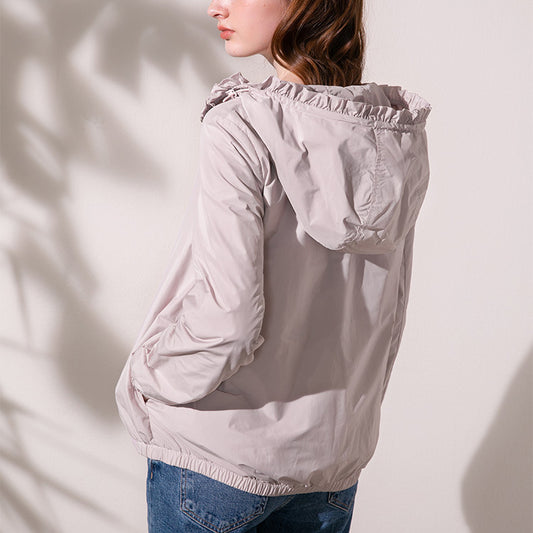 Westeria Ruffle Hoodie Lightweight Jacket 3076
