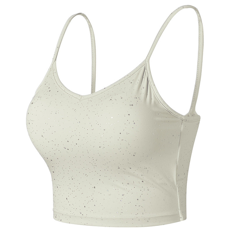 Back open lame bra top 3022