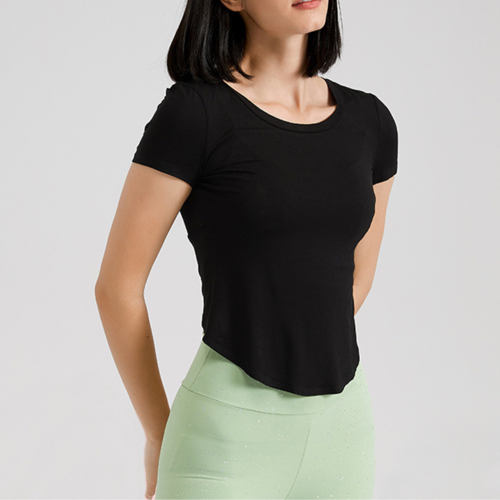 Slit twist back top 2639