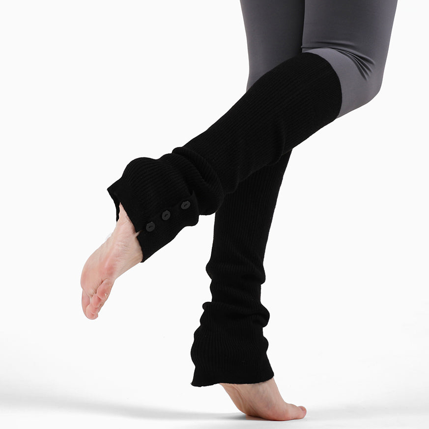 Side button yoga leg warmers 3098