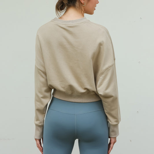Dolman sleeve hem drawover pullover 2920