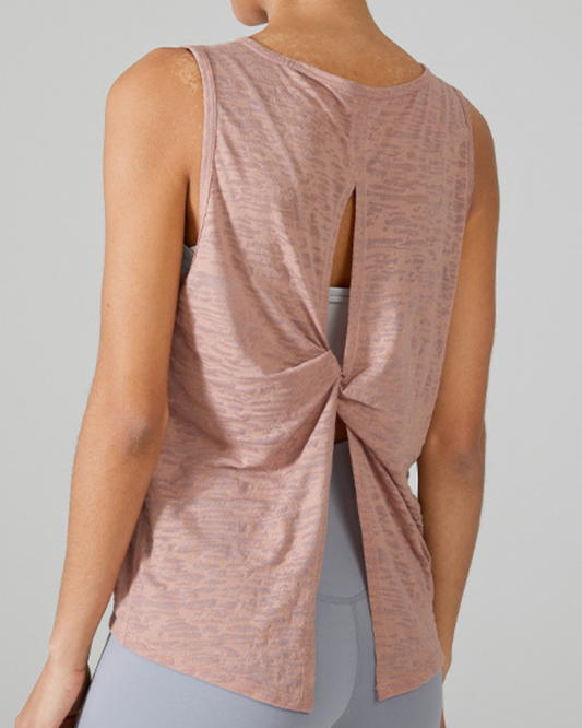 Slit twist back tank 2641