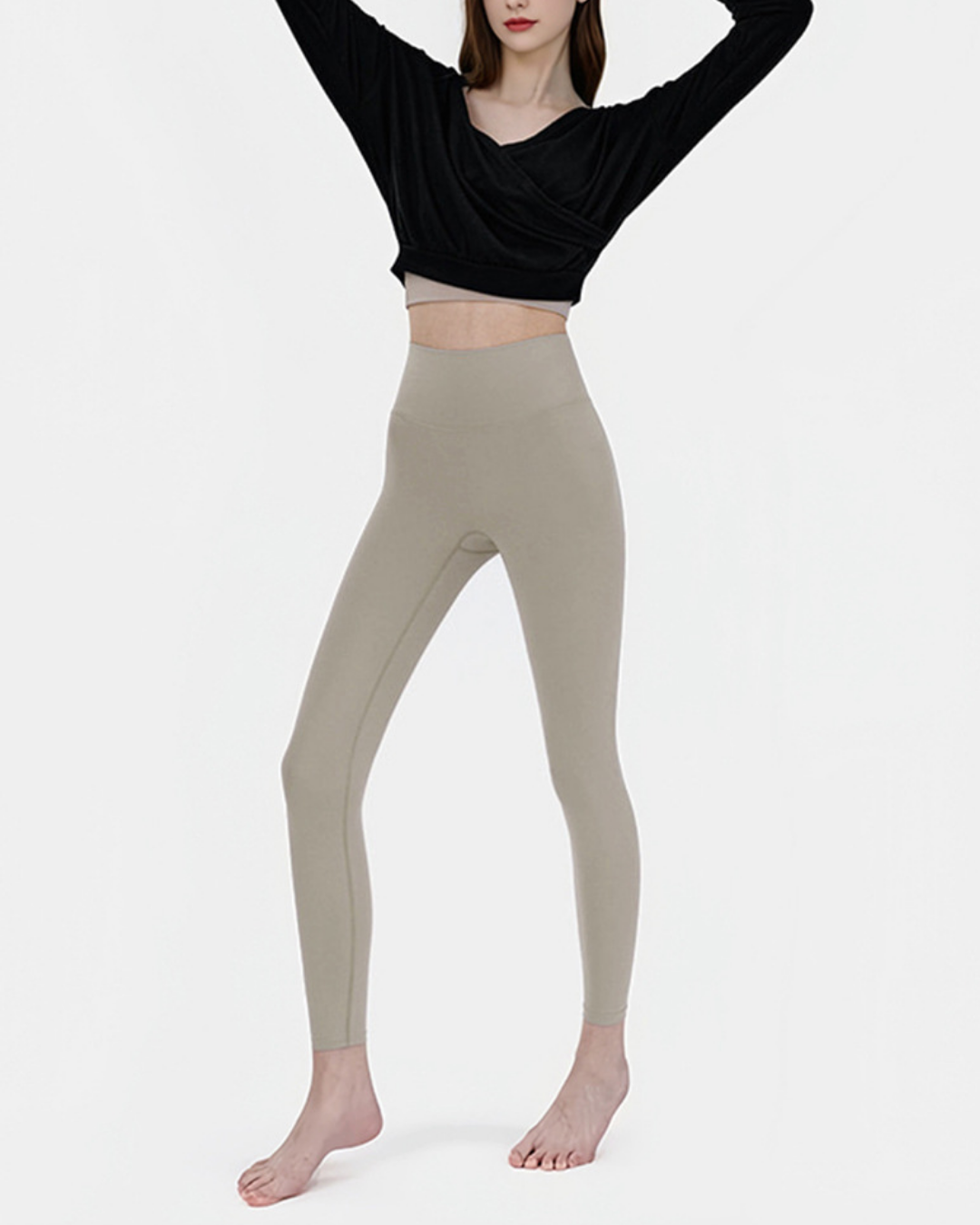 スフルカシュクールVネックロングトップ 3856