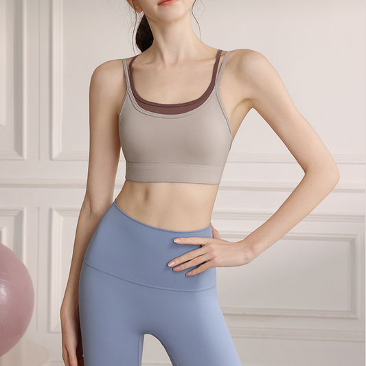 バイカラーダブルストラップブラトップ 3327