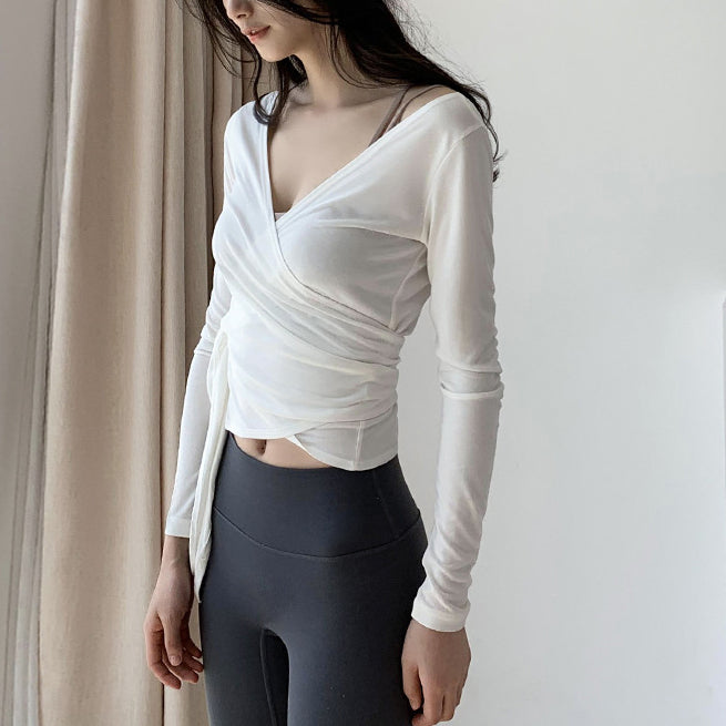 美くびれカシュクールヨガトップ 2944