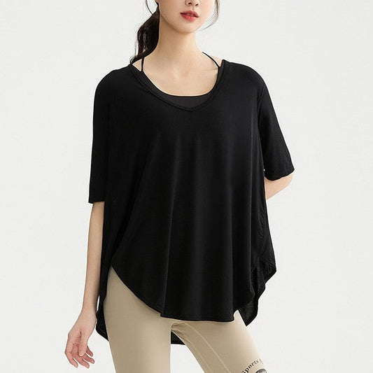 Draped round hem yoga cut and sew 2476