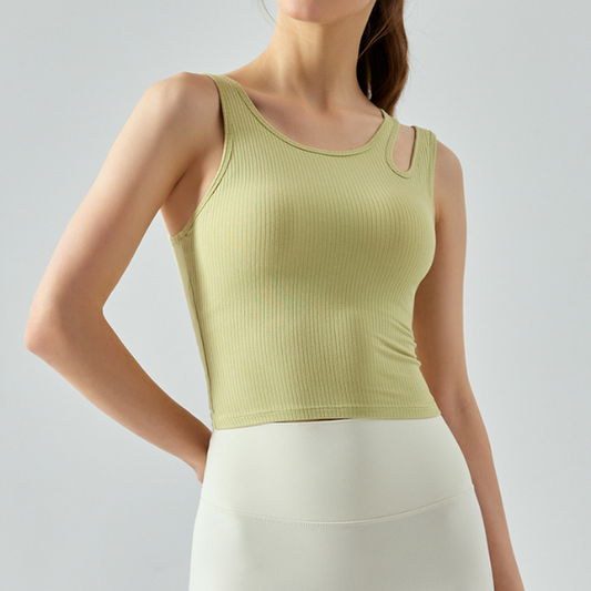 ショルダーカットアウトヨガリブブラトップ 3358