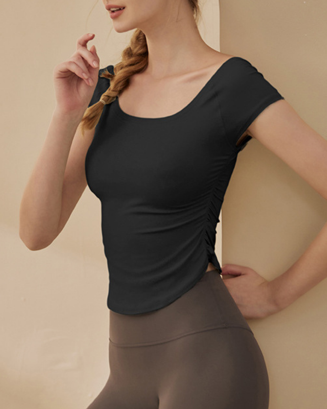 ボートネックラウンドヘムショートスリーブ 2622