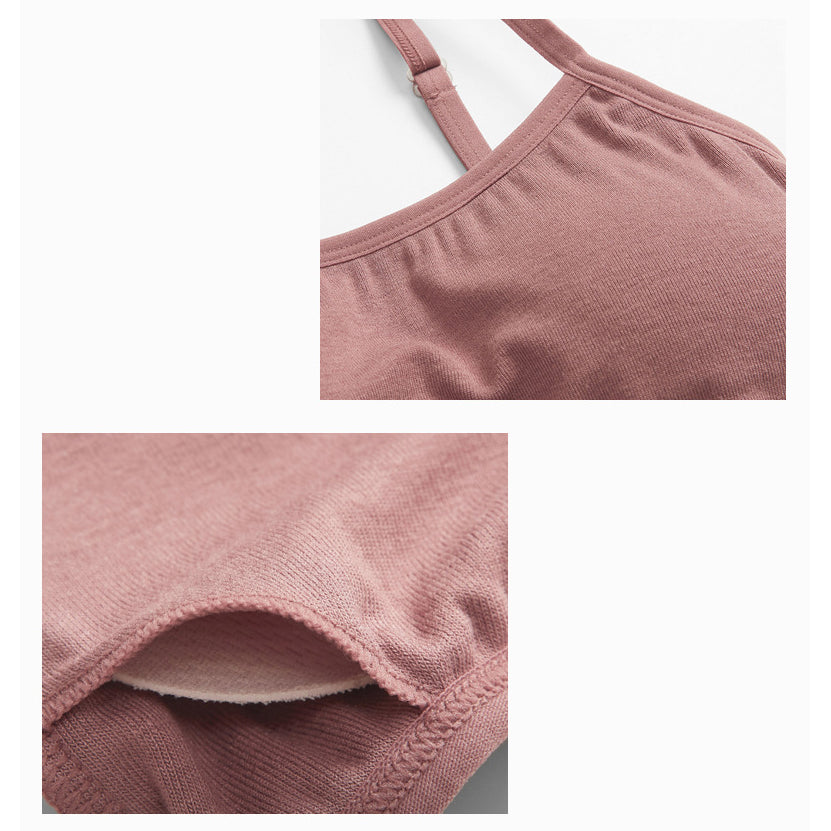 くすみナチュラルUネックブラトップ 3153