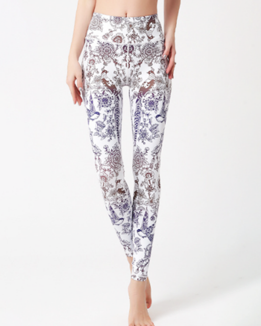 シルバーモノトーンヨガレギンス 2112