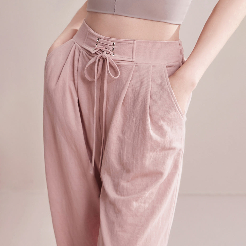 センターレースアップドロストヘムパンツ 2846