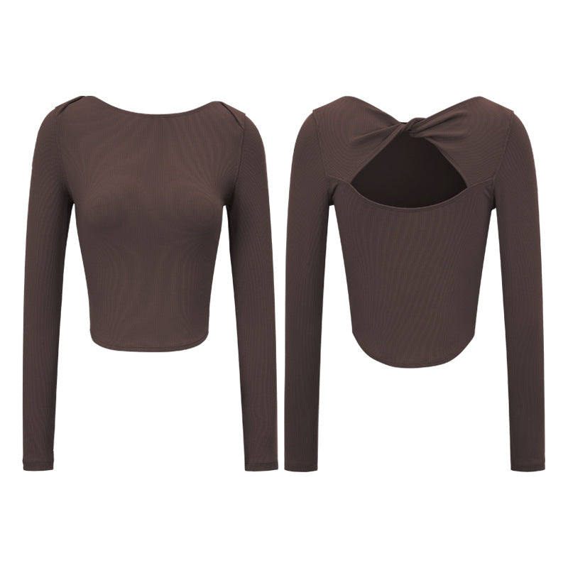 Rib savical twist long sleeves 2856