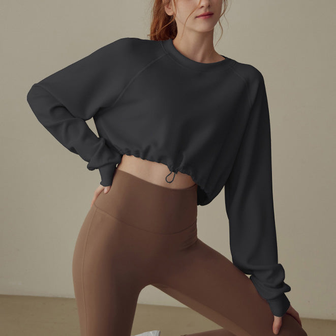 ドロストヘムスウェットクロップドプルオーバー 2834