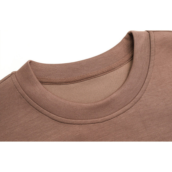 Drop shoulder sweat crew neck shirt 2864