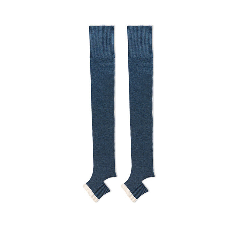 Bicolor Rib Yoga Leg Warmers 3150