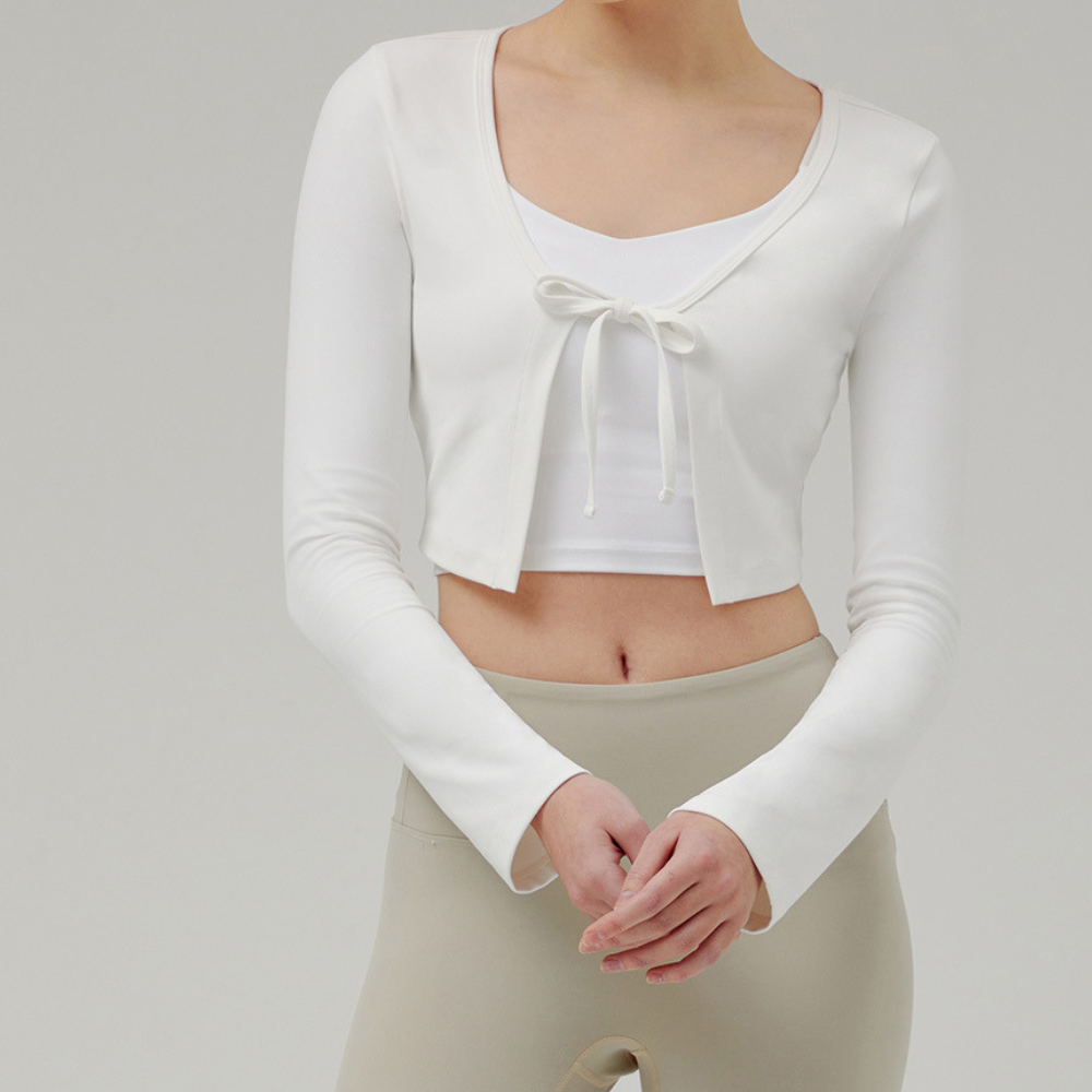 Front lace up yoga blouse 2614