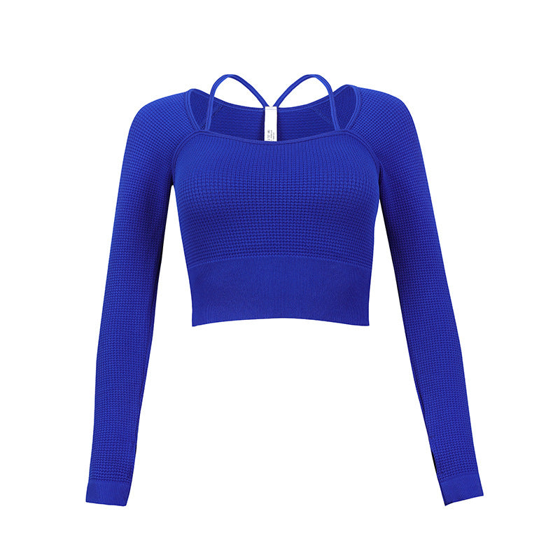 Faux layered waffle yoga cut and sew 3034