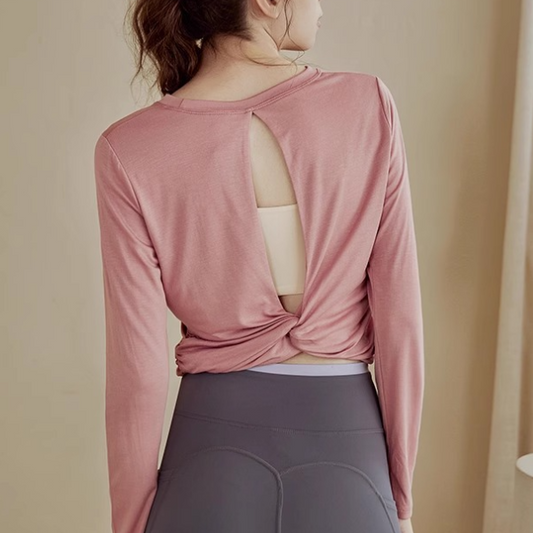 バックツイストヨガロングカットソー 3362