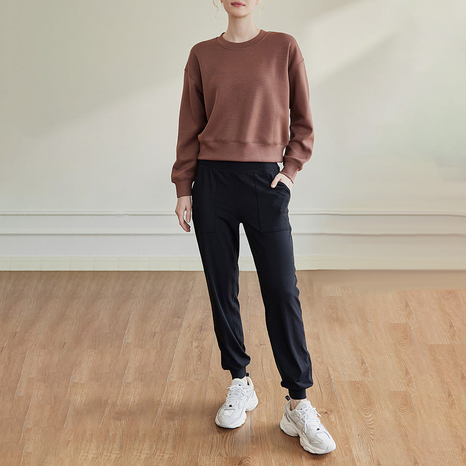 Drop shoulder sweat crew neck shirt 2864