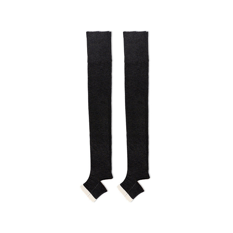 Bicolor Rib Yoga Leg Warmers 3150