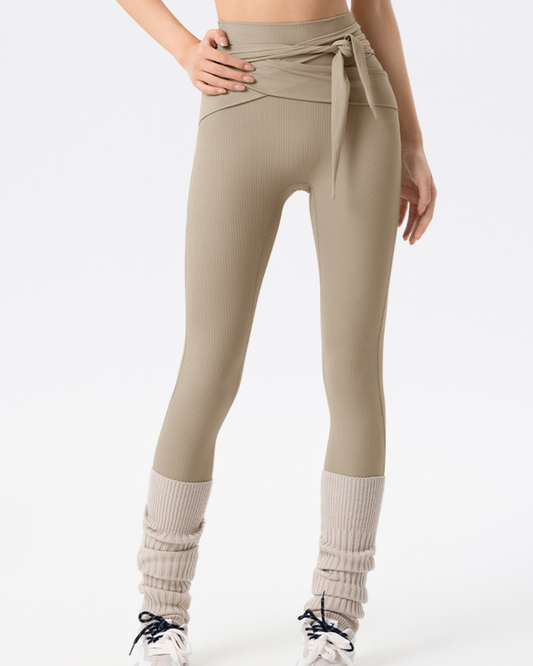 クロスリブハイウエストレギンス 3882