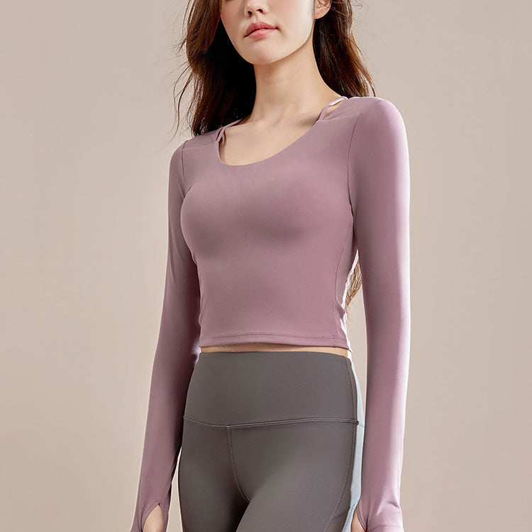 淡色クレセントバックロングスリーブ 2848