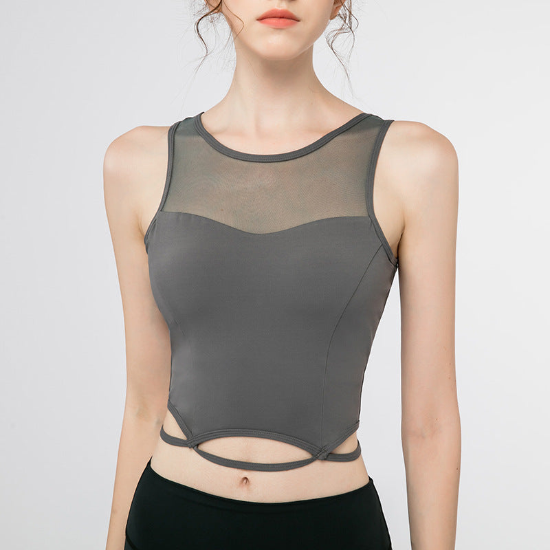 Decolletage sheer cutout top 2727