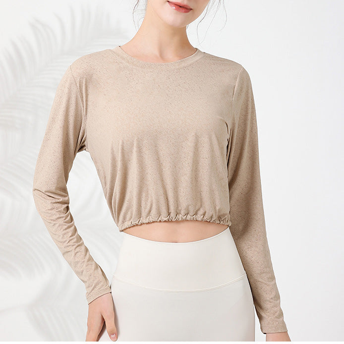 バッククロスカットドロストヘムロングトップ 2865