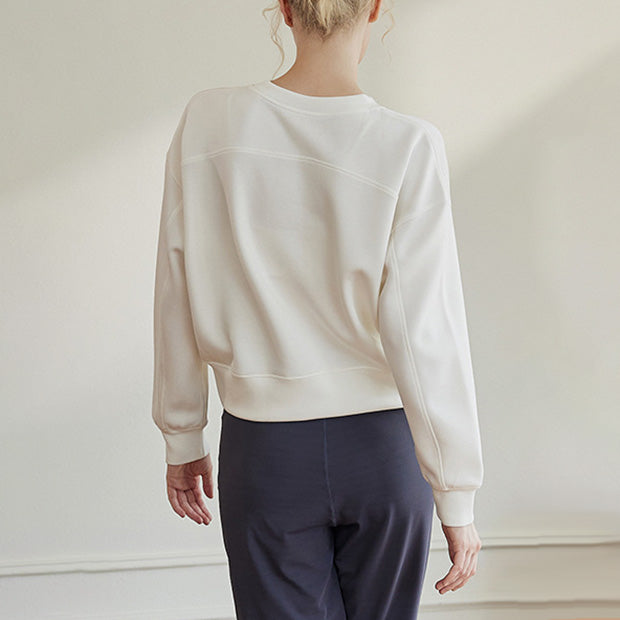 Drop shoulder sweat crew neck shirt 2864