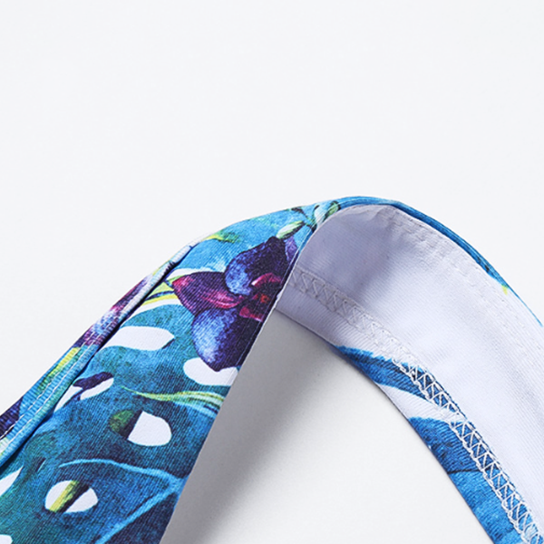 Lined Botanical Bra Top Blue 2049
