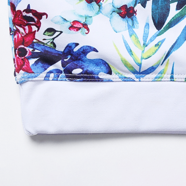 Lined Botanical Bra Top Blue 2049