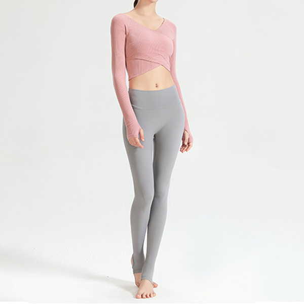 Rib neckline long cut and sew 2304