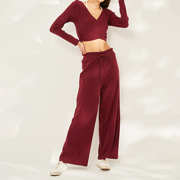 ラップフロントヨガフローカットソー 2269