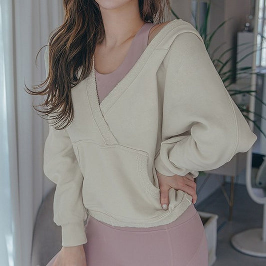 Beautiful layered collar sweatshirt 2087