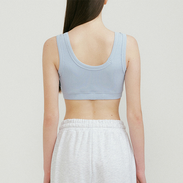 Ribbed cropped bra tank 2341