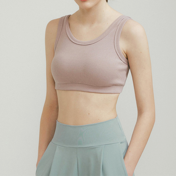 Ribbed cropped bra tank 2341