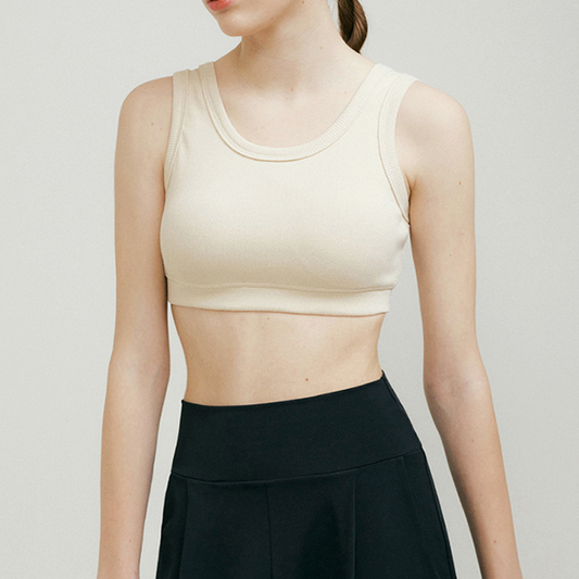 Ribbed cropped bra tank 2341