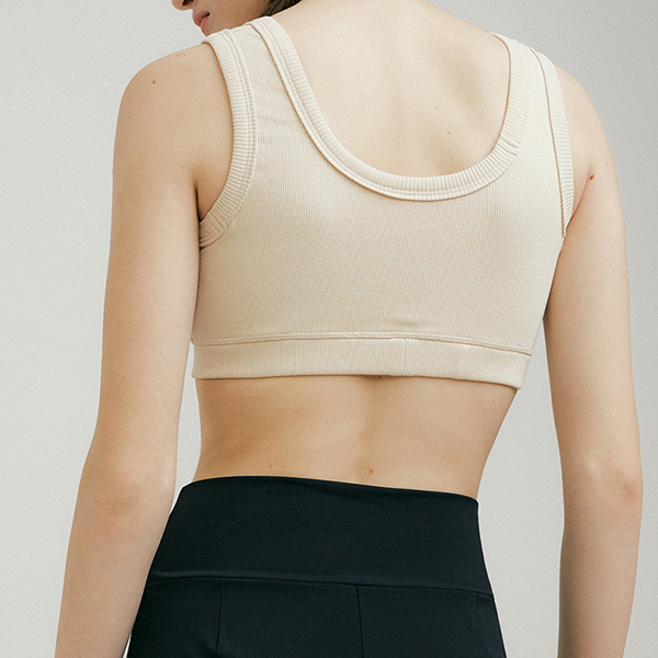 Ribbed cropped bra tank 2341