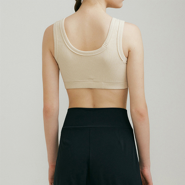 Ribbed cropped bra tank 2341