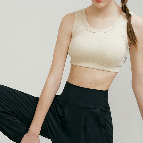 Ribbed cropped bra tank 2341
