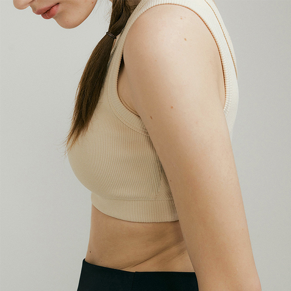 Ribbed cropped bra tank 2341