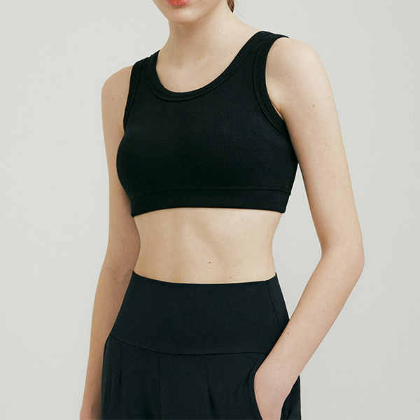 Ribbed cropped bra tank 2341