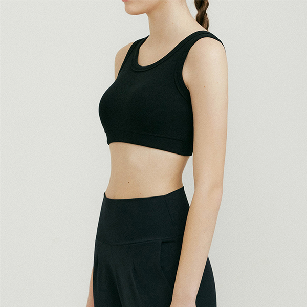 Ribbed cropped bra tank 2341