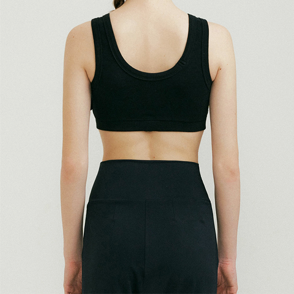 Ribbed cropped bra tank 2341