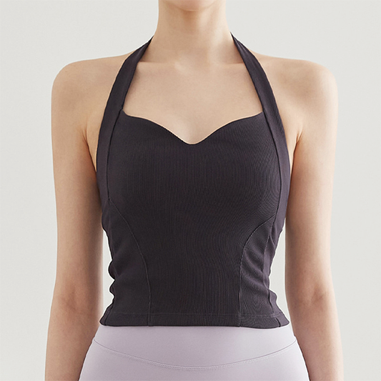 halter neck yoga top 2343